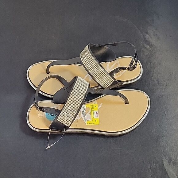 BRAND NEW WOMEN'S RHINESTONE STRAP EMBELLISHMENTS SANDAL - Picture 6 of 13